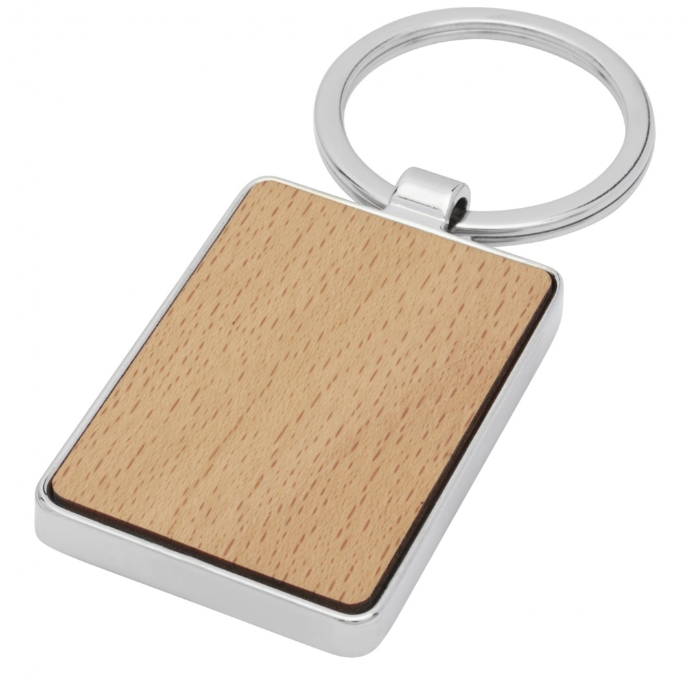 Logotrade promotional items photo of: Mauro beech wood rectangular keychain