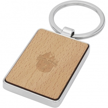 Logotrade promotional gifts photo of: Mauro beech wood rectangular keychain