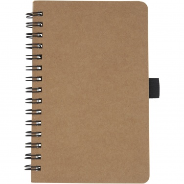 Logotrade business gifts photo of: Cobble A6 wire-o recycled cardboard notebook with stone paper