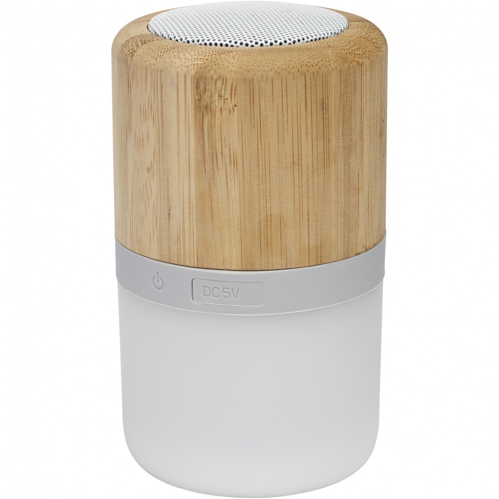 Logo trade corporate gift photo of: Aurea bamboo Bluetooth® speaker with light 