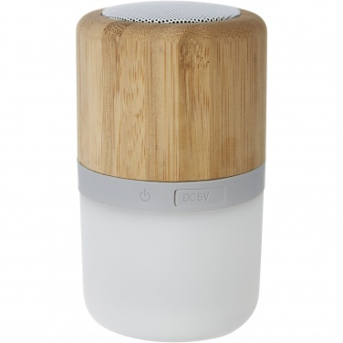 Logo trade promotional merchandise image of: Aurea bamboo Bluetooth® speaker with light 