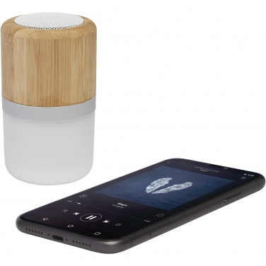 Logotrade promotional merchandise picture of: Aurea bamboo Bluetooth® speaker with light 