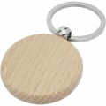 Giovanni beech wood round keychain, Natural