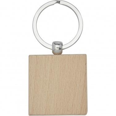 Logotrade corporate gift picture of: Gioia beech wood squared keychain