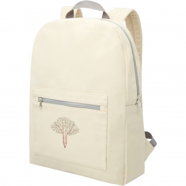 Logo trade promotional merchandise image of: Pheebs 450 g/m² recycled cotton and polyester backpack 10L