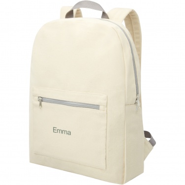 Logo trade corporate gifts image of: Pheebs 450 g/m² recycled cotton and polyester backpack 10L