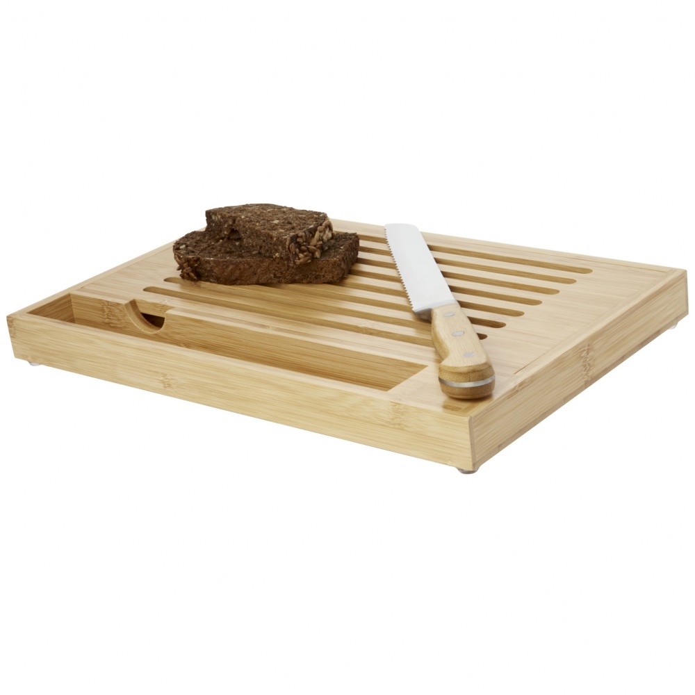 Logotrade promotional merchandise photo of: Pao bamboo cutting board with knife