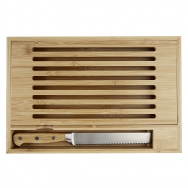 Logotrade promotional products photo of: Pao bamboo cutting board with knife