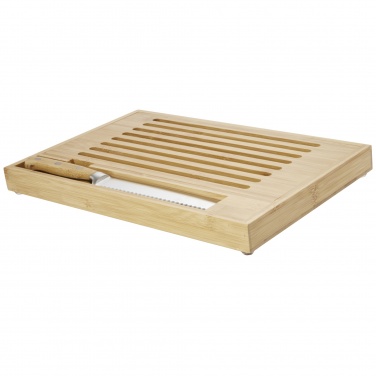 Logo trade advertising products picture of: Pao bamboo cutting board with knife