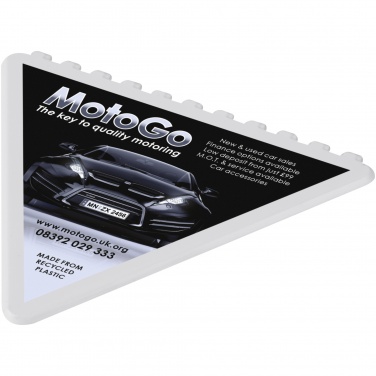 Logo trade promotional gift photo of: Frosty triangular recycled plastic ice scraper