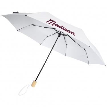 Logo trade advertising products image of: Birgit 21'' foldable windproof recycled PET umbrella