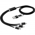 Versatile 5-in-1 charging cable, Solid black