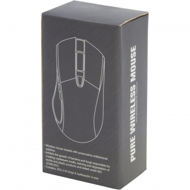 Logo trade promotional giveaways image of: Pure wireless mouse with antibacterial additive