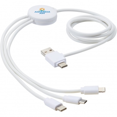 Logo trade promotional giveaways image of: Pure 5-in-1 charging cable with antibacterial additive