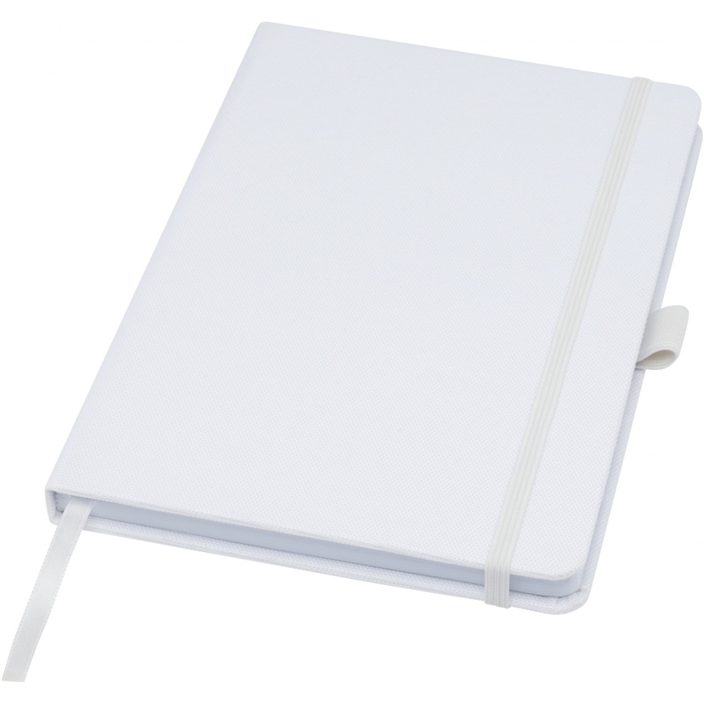 Logo trade promotional products image of: Honua A5 recycled paper notebook with recycled PET cover