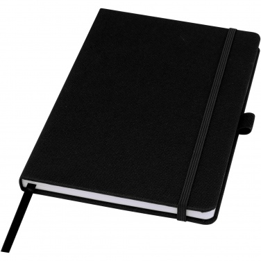 Logo trade promotional merchandise picture of: Honua A5 recycled paper notebook with recycled PET cover