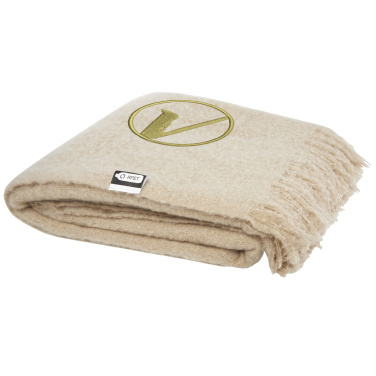 Logo trade corporate gift photo of: Ivy GRS certified RPET blanket