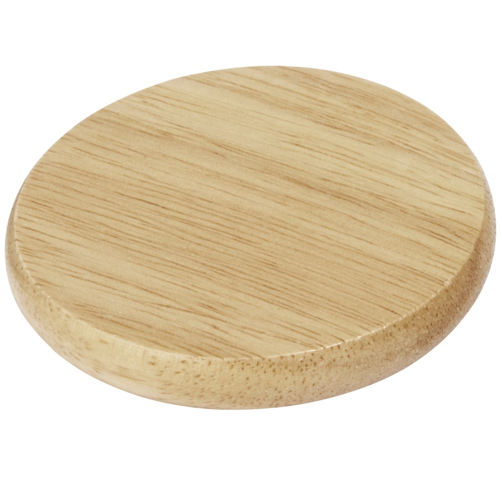 Logo trade promotional items image of: Scoll wooden coaster with bottle opener