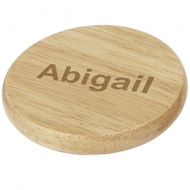 Logo trade promotional giveaway photo of: Scoll wooden coaster with bottle opener