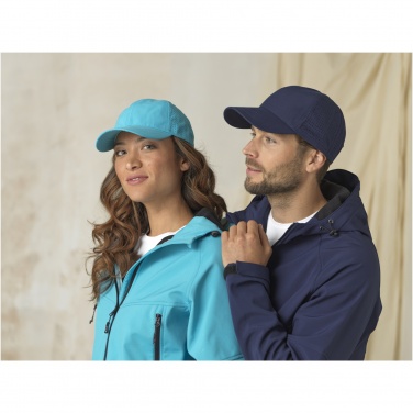 Logo trade corporate gifts image of: Mica 6 panel GRS recycled cool fit cap