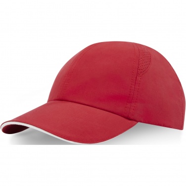 Logo trade promotional merchandise image of: Morion 6 panel GRS recycled cool fit sandwich cap