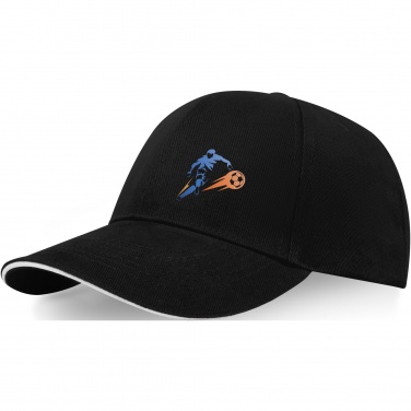 Logotrade promotional giveaway image of: Topaz 6 panel GRS recycled sandwich cap