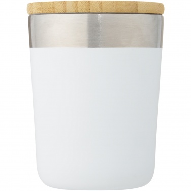 Logo trade corporate gifts picture of: Lagan 300 ml stainless steel tumbler with bamboo lid