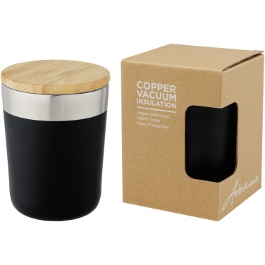 Logo trade promotional merchandise photo of: Lagan 300 ml stainless steel tumbler with bamboo lid