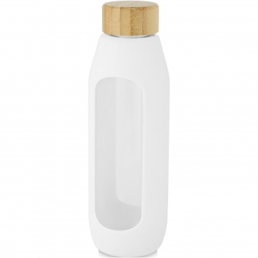 Logo trade promotional item photo of: Tidan 600 ml borosilicate glass bottle with silicone grip