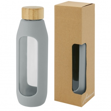 Logo trade business gift photo of: Tidan 600 ml borosilicate glass bottle with silicone grip