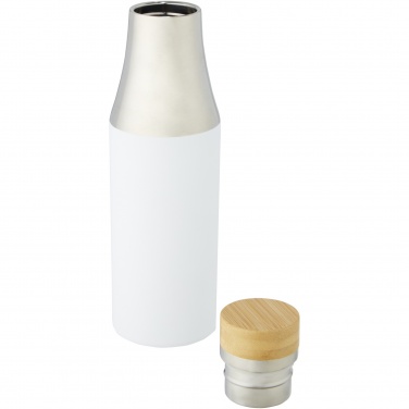 Logo trade promotional giveaway photo of: Hulan 540 ml copper vacuum insulated stainless steel bottle with bamboo lid