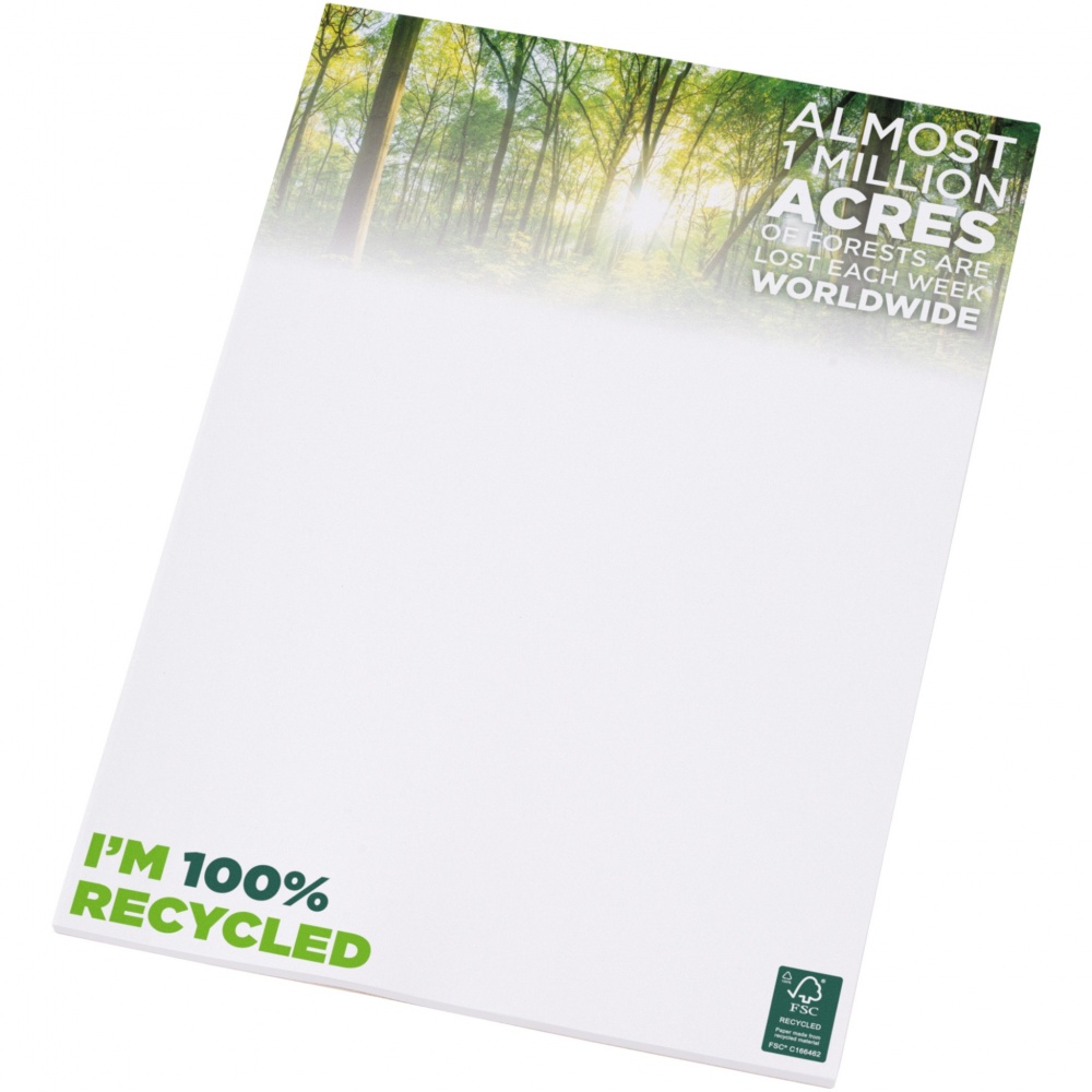 Logo trade promotional merchandise photo of: Desk-Mate® A4 recycled notepad