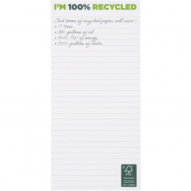 Logo trade promotional merchandise picture of: Desk-Mate® 1/3 A4 recycled notepad