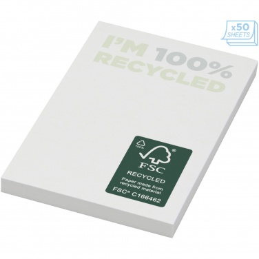 Logotrade promotional product picture of: Sticky-Mate® recycled sticky notes 50 x 75 mm