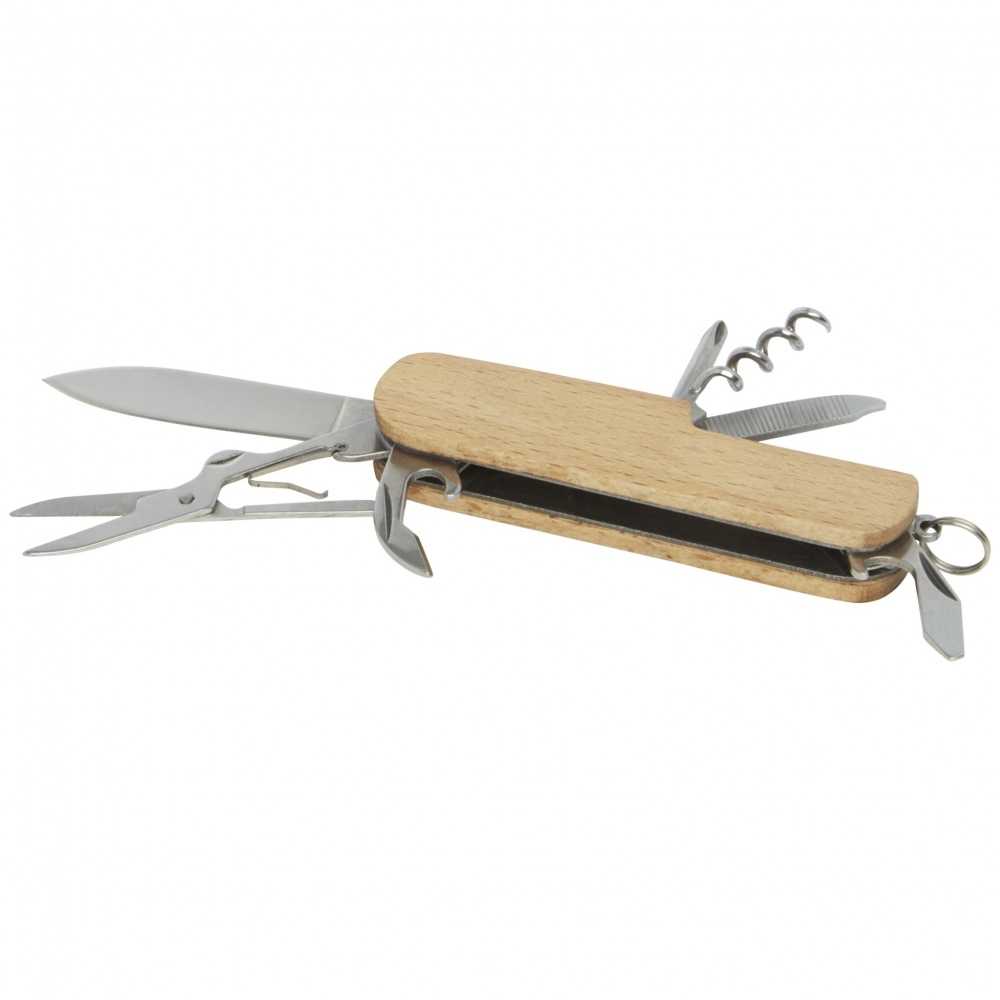 Logotrade promotional giveaway image of: Richard 7-function wooden pocket knife