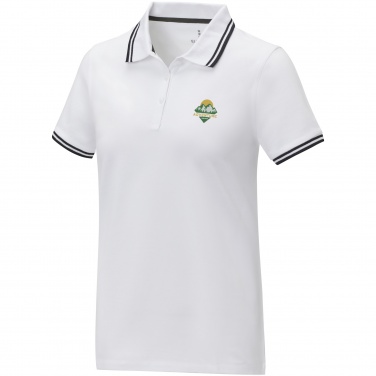 Logo trade promotional gift photo of: Amarago short sleeve women's tipping polo