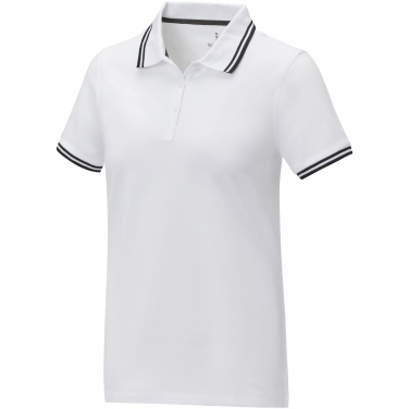 Logo trade promotional merchandise photo of: Amarago short sleeve women's tipping polo