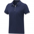 Morgan short sleeve women's duotone polo, Navy