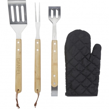 Logotrade promotional gifts photo of: Gril 3-piece BBQ tools set and glove 