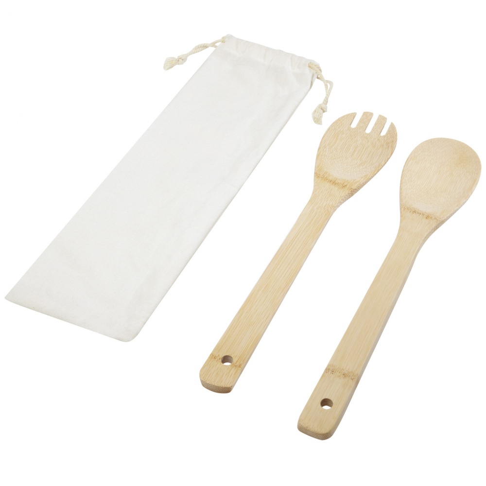 Logotrade advertising products photo of: Endiv bamboo salad spoon and fork