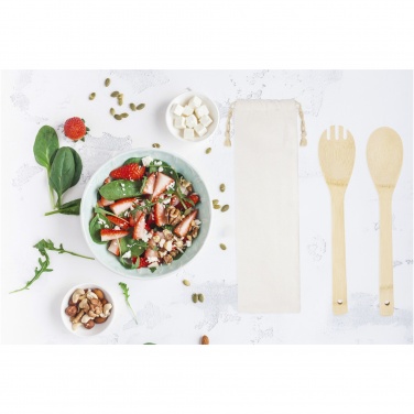 Logo trade advertising products picture of: Endiv bamboo salad spoon and fork