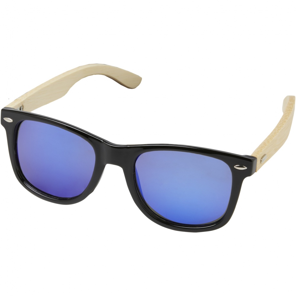 Logotrade promotional product image of: Taiyō rPET/bamboo mirrored polarized sunglasses in gift box