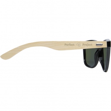 Logotrade corporate gift image of: Taiyō rPET/bamboo mirrored polarized sunglasses in gift box