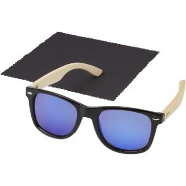 Logo trade promotional item photo of: Taiyō rPET/bamboo mirrored polarized sunglasses in gift box