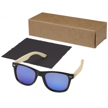 Logotrade promotional gift picture of: Taiyō rPET/bamboo mirrored polarized sunglasses in gift box