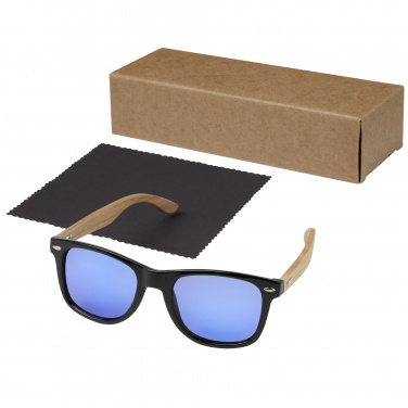 Logo trade advertising products image of: Hiru rPET/wood mirrored polarized sunglasses in gift box