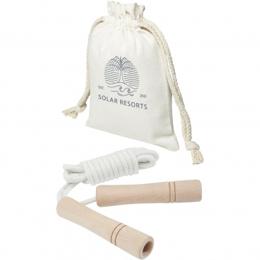 Logo trade corporate gifts picture of: Denise wooden skipping rope in cotton pouch