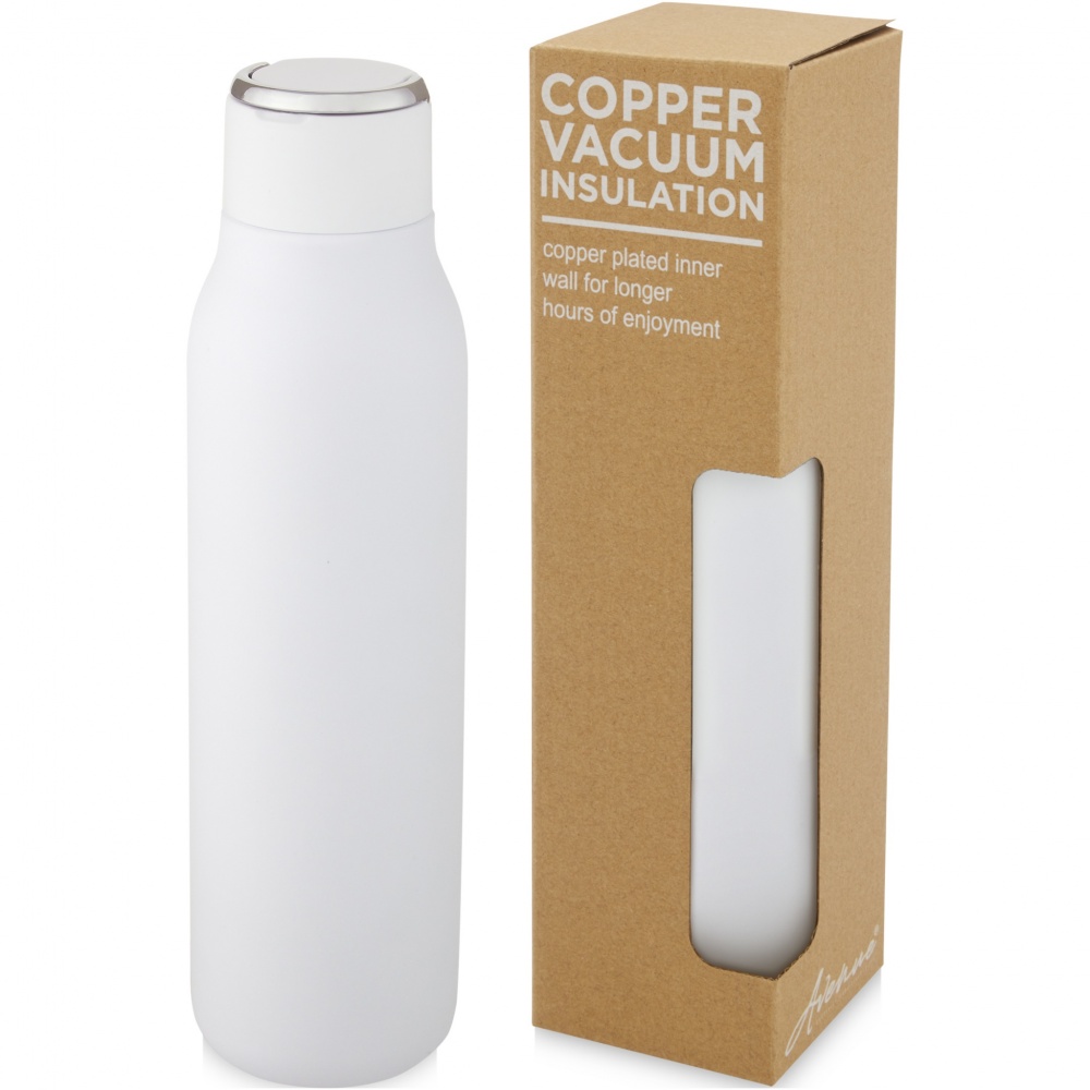 Logotrade corporate gift picture of: Marka 600 ml copper vacuum insulated bottle with metal loop