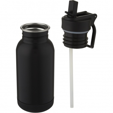 Logotrade promotional product picture of: Lina 400 ml stainless steel sport bottle with straw and loop