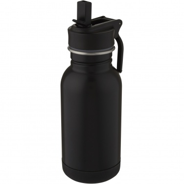 Logo trade advertising products picture of: Lina 400 ml stainless steel sport bottle with straw and loop